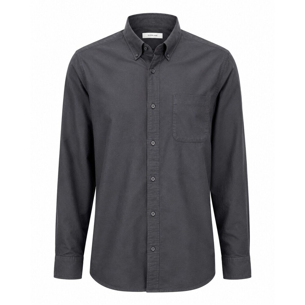 Everlane 100% Organic Cotton Charcoal Button-Down Oxford Shirt Men's XL